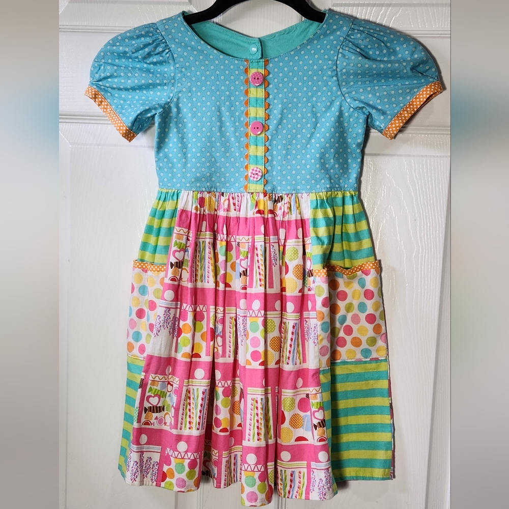 Handmade Candyland theme girl's dress (no tags)